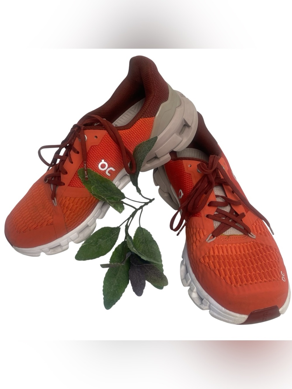 On Cloudflyer Womens Orange Tan Athletic Running Walking Shoes Sneakers Sz 6.5